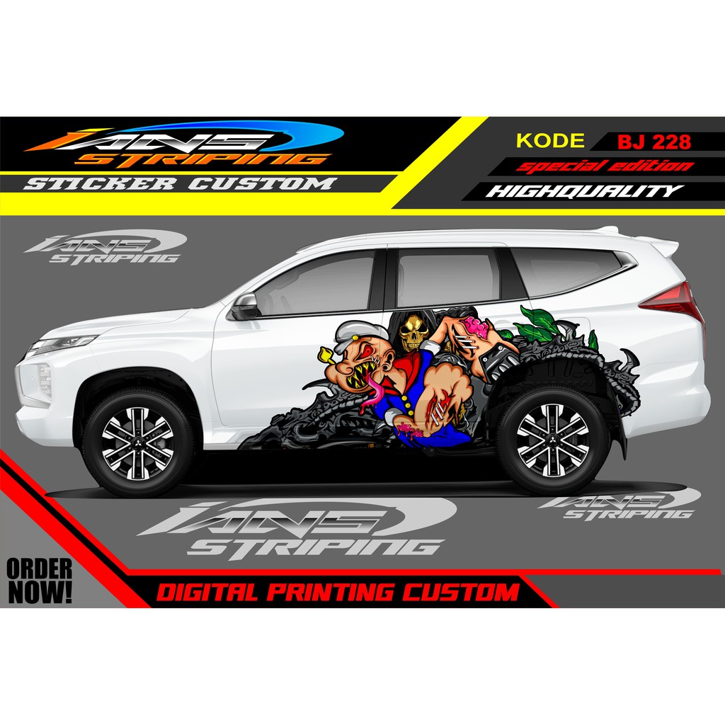 STICKER MOBIL PAJERO, FORTUNER, INNOVA