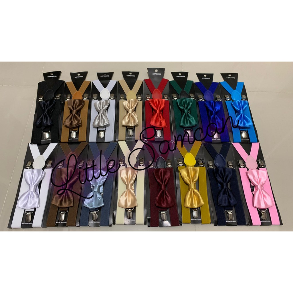 Paket Suspender / Bretel / Jojon dan Bowtie / Dasi Kupu Kupu Fit size XL PALING MURAH BERKUALITAS