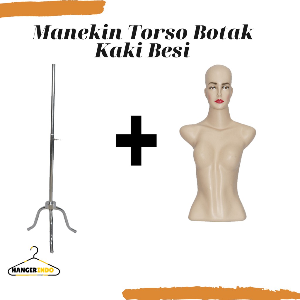 Manekin Wanita Botak Kaki Besi | Manekin Cewek Botak | Patung Display