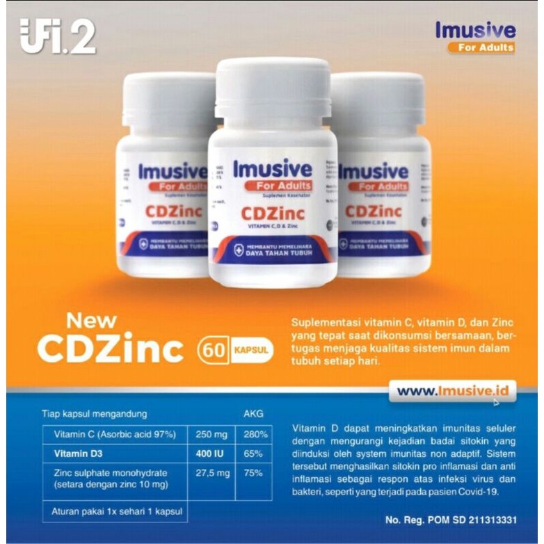 Imusive CDZinc Multivitamin Vitamin C Vitamin D & Zinc