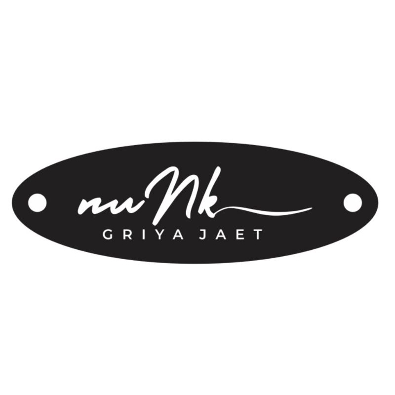 

label akrilik nuNk Griya Jaet hitam ukuran 1*3 cm 50 pcs