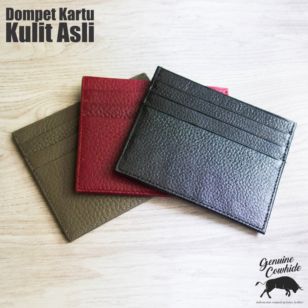 Card Holder 100% Kulit Asli - Dompet Kartu 100% Kulit Asli