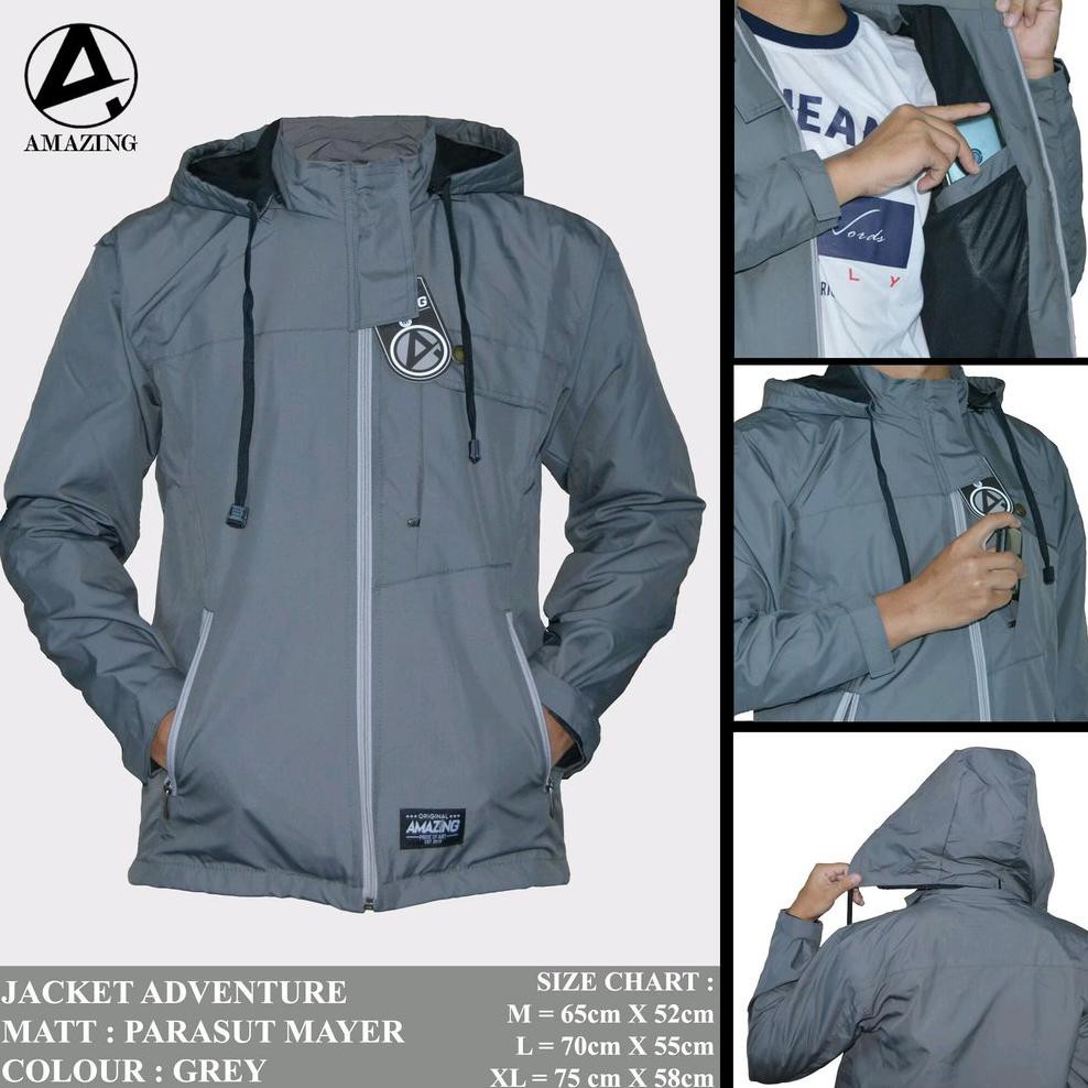 JAKET CEWEK Jaket Parasut Pria Wanita - Jaket Parasut Motor - Jaket Gunung - Jaket Pria Motor -
