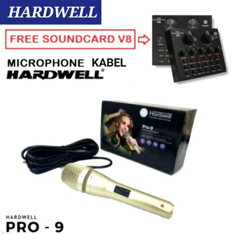 microphone cable/kabel HARDWELL PRO-9 FREE SOUNDCARD V8