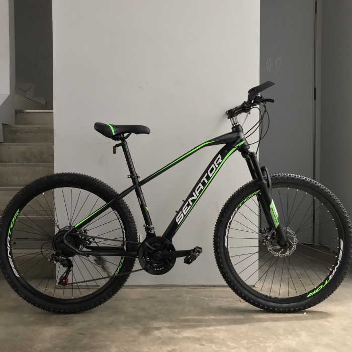 Sepeda Gunung MTB Senator Cross Country 27.5 - Hitam HIjau