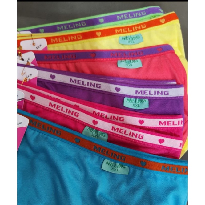 12 PCS/Lusinan Celana Dalam Wanita Cd Perempuan Meiling Art 1091