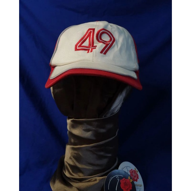 Topi Asics Merah Putih