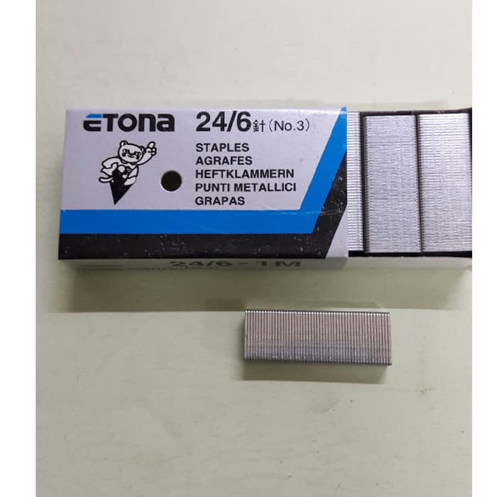 Isi staples ETONA no 3 24/6 produk asli untuk ukuran besar