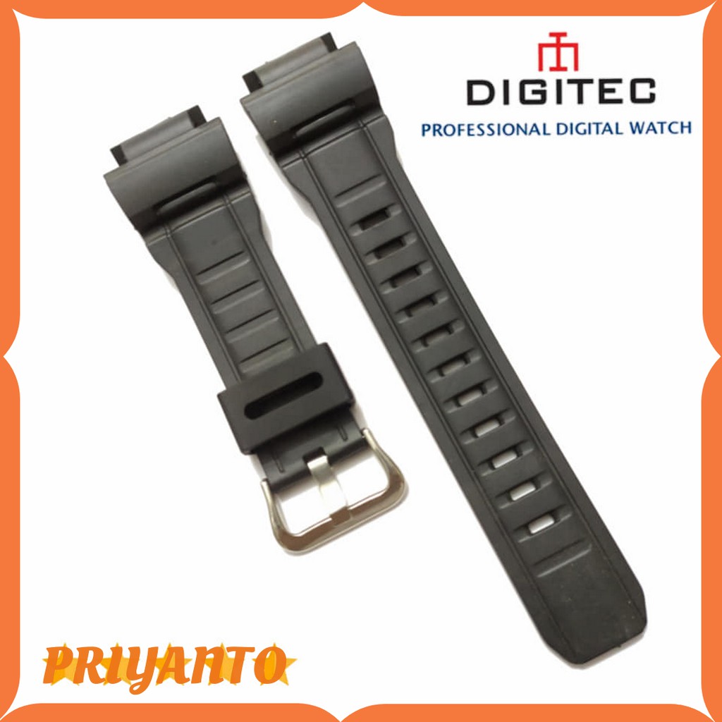 Strap Tali Jam Tangan Digitec DG-2028T DG 2028 Digitec 2028 Hitam