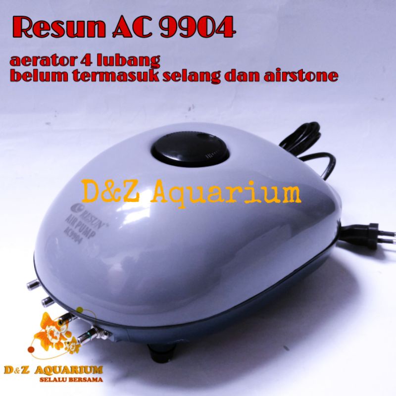 Aerator 4 Lubang Resun AC 9904 Pompa Udara AC9904 Aquarium Kolam Tidak Berisik