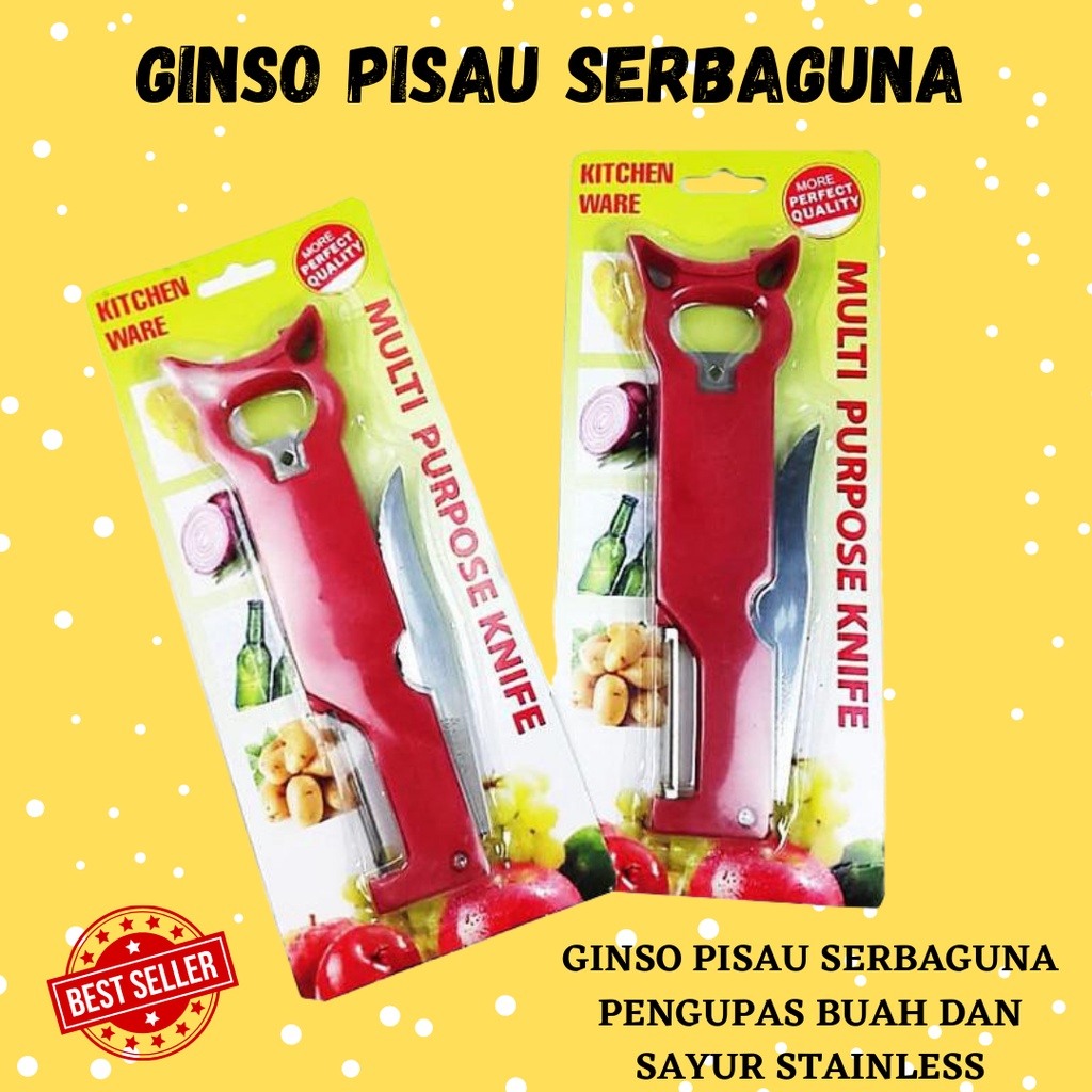 (DL) Alat Kupas Buah Dan Sayuran Harden Stainless Steel Ginso