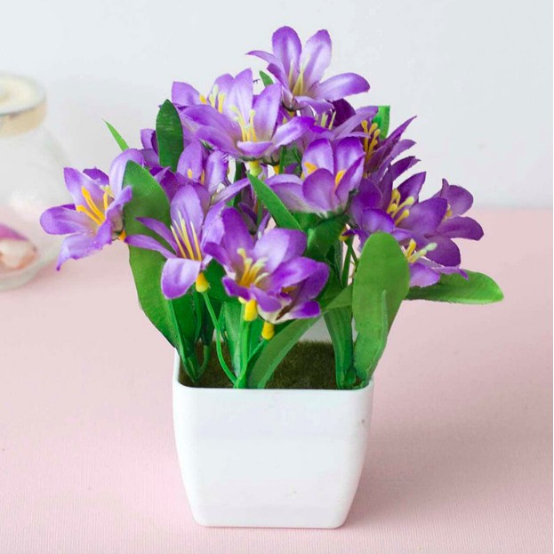 Pot Bunga Plastik Bunga Hias Plastik bunga artifical Bunga Hiasan pot bunga tanaman pot kecil SAYURI-4