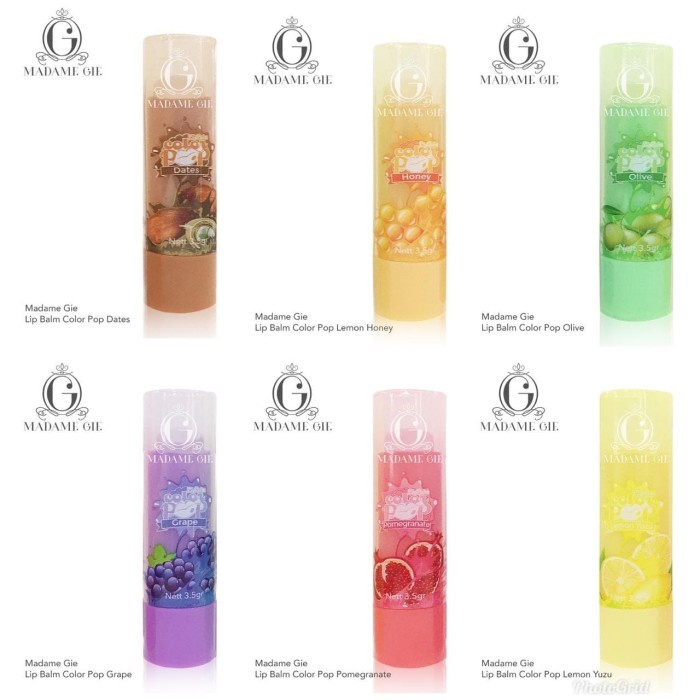 Madame Gie Color Pop Lip Balm Fruity Series