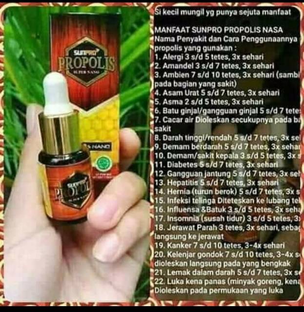 Sunpro Nano Propolis Nasa Obat P3k Dengan 100 Manfaat Indonesia