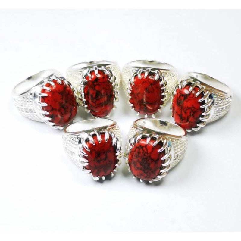 Batu akik pirus persia merah antik