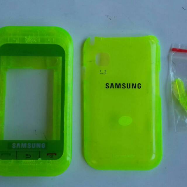 Casing fullset transparan hijau samsung champ c3303