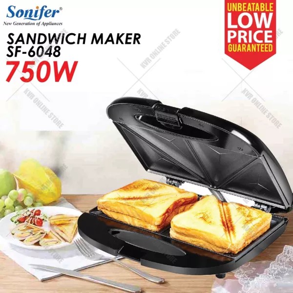 Sonifer sandwich maker SF-6048 alat pemanggang Roti Elektrik