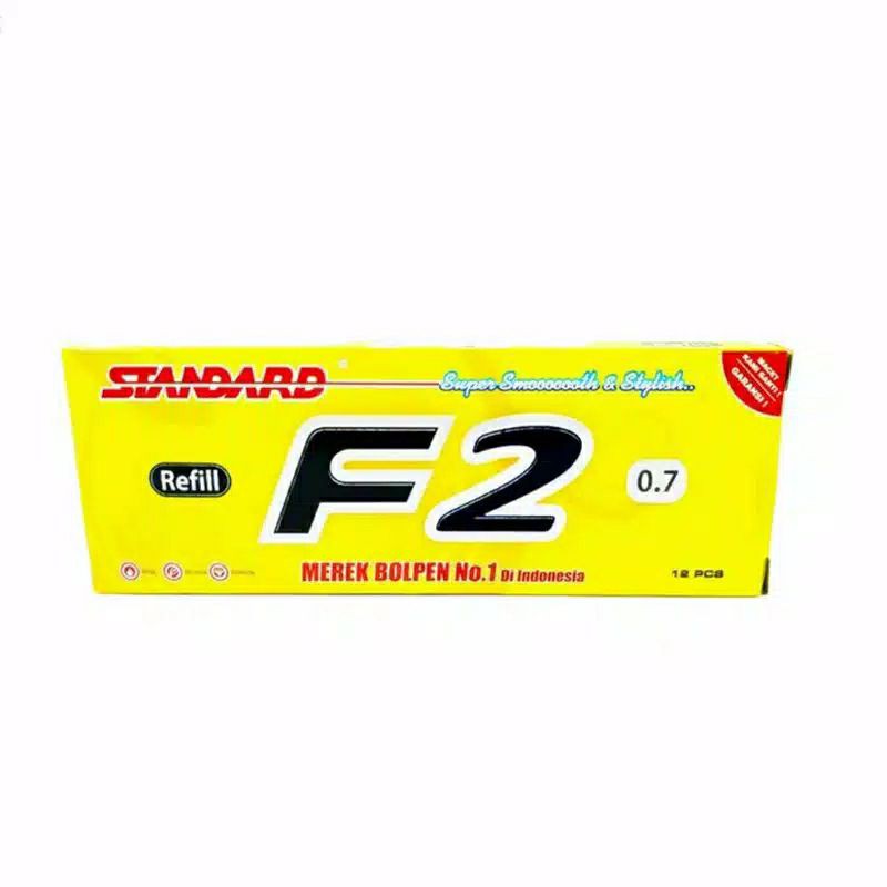 

Standard Pen Refill F2 0.7 Isi 12 TINTA Bulpen / Ballpoint / Bolpen / Bolpoin / Polpen / Pulpen