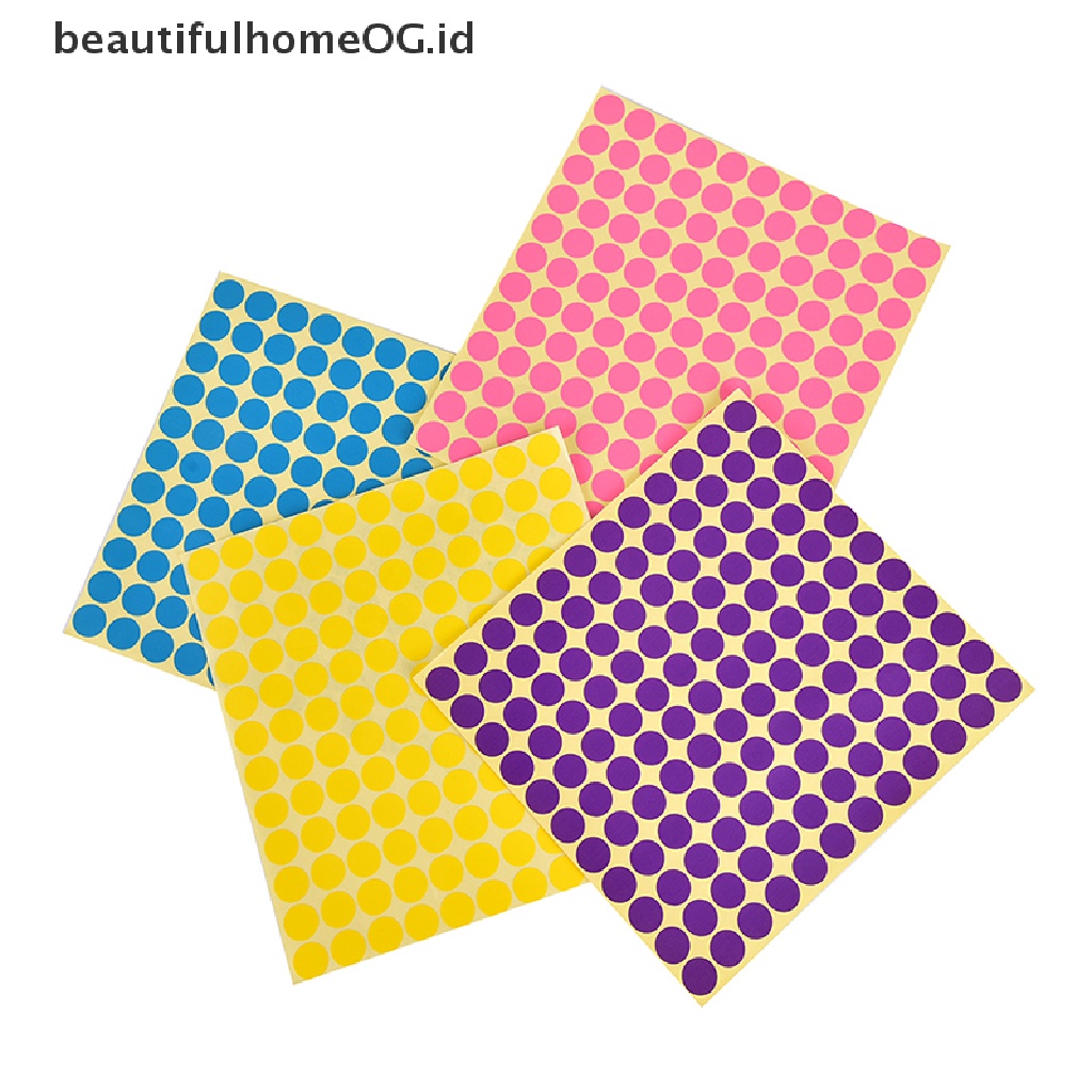 132pcs Stiker Label Bulat Untuk Tutup Botol Minyak Esensial