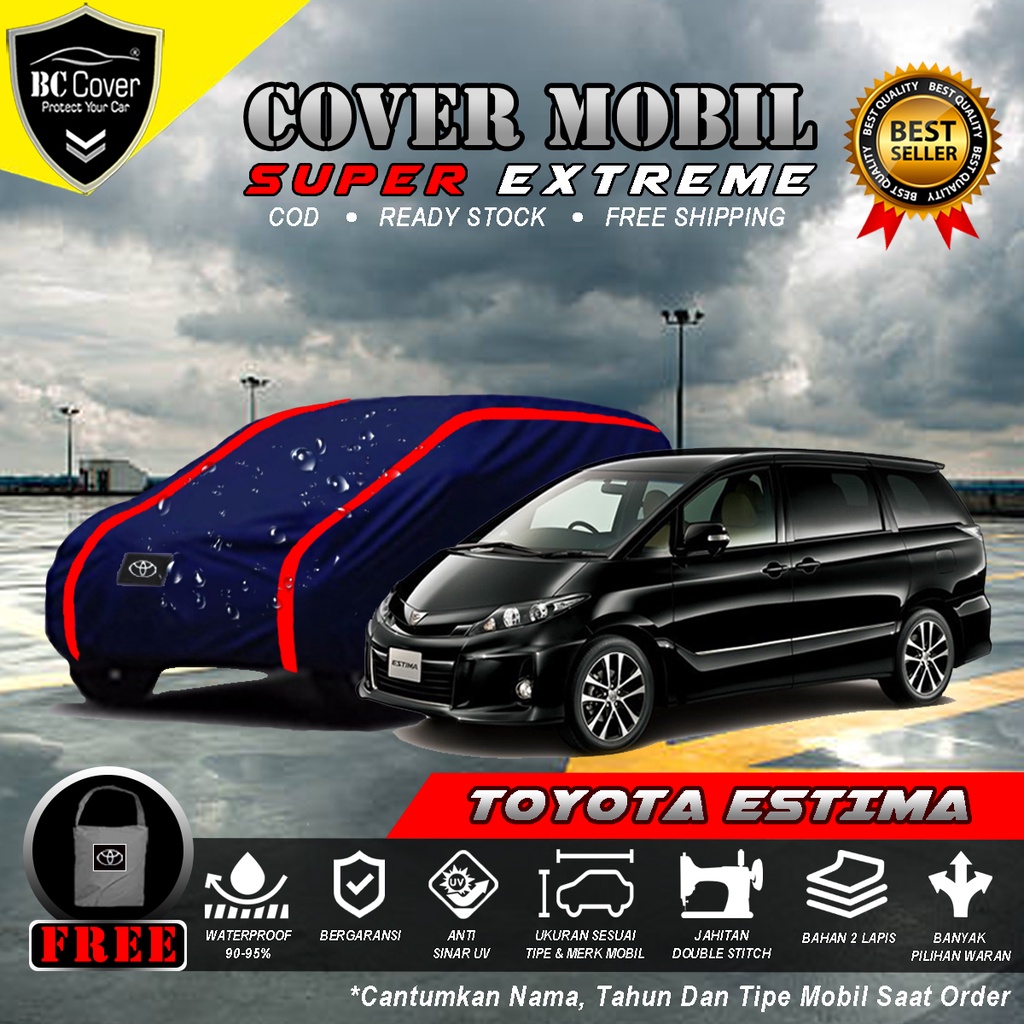 Body Cover Mobil Toyota Estima Outdoor Waterproof / Sarung Mobil Estima Waterproof / Selimut Tutup Mantol Kerudung Mantel Penutup Mobil Toyota Estima Waterproof Outdoor Anti Air