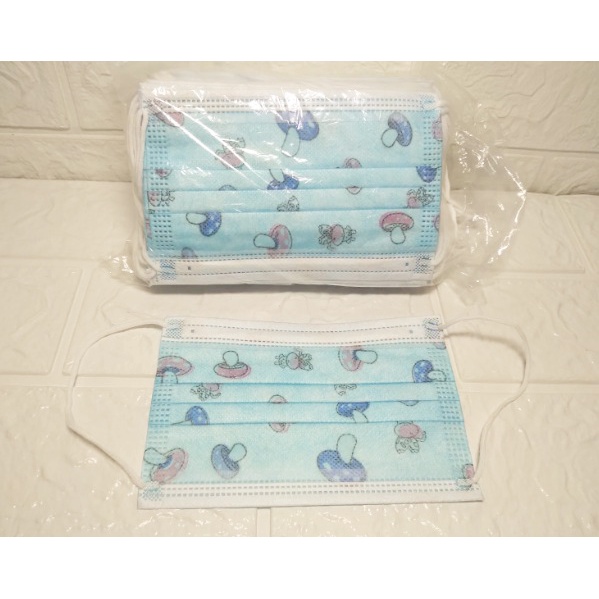 MoonLand 165 Masker Anak 3ply Kids Child Mask Motif Earloop JUAL PER KOTAK