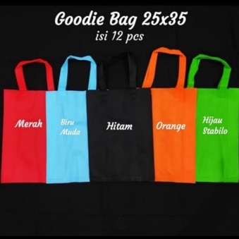 

Goodie Bag Spunbond uk 25x35 Tas Kain Tas Bahan Souvenir Bag