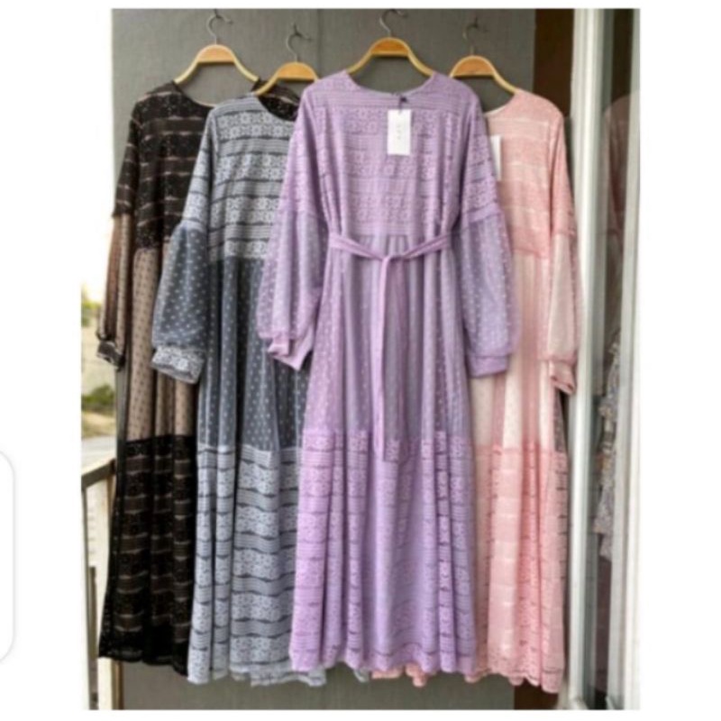 DRESS LFY BRUKAT SPARKEL ORI BKK / GAMIS BRUKAT SPARKEL IMPORT / GAMIS BROKAT PREMIUM