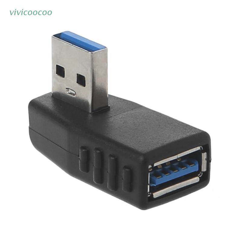 VIVI   90˚ Left Right Angled USB 3.0 A Male To Female Connector Adapter For Laptop PC