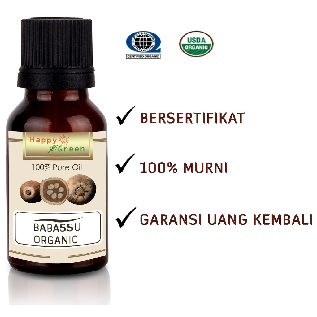 Bersertifikat Happy Green ORGANIC Babassu Oil  - Minyak Babassu