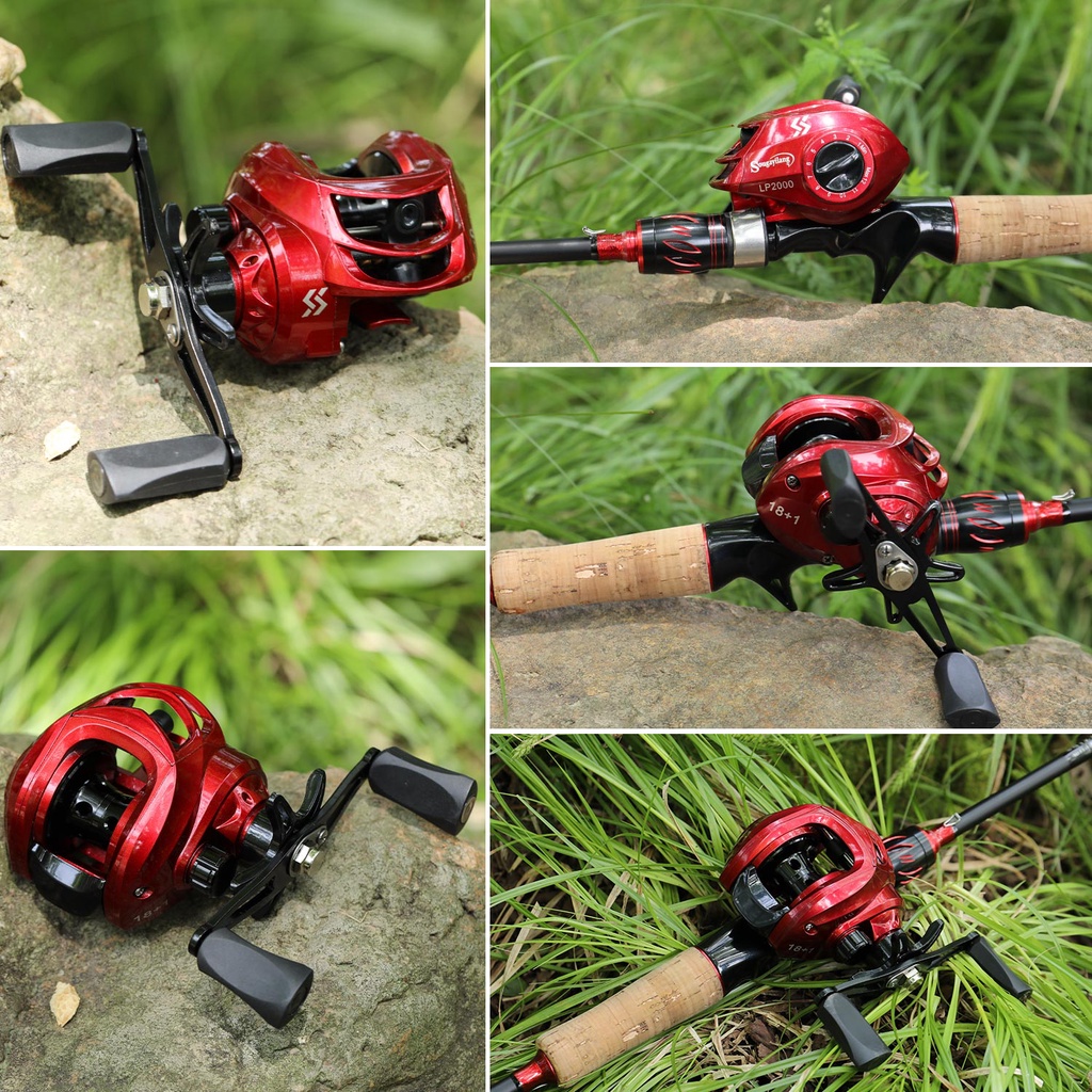 New Reel Pancing 18 + 1BB Rasio 7.2: 1 Untuk Outdoor Fishing Reel