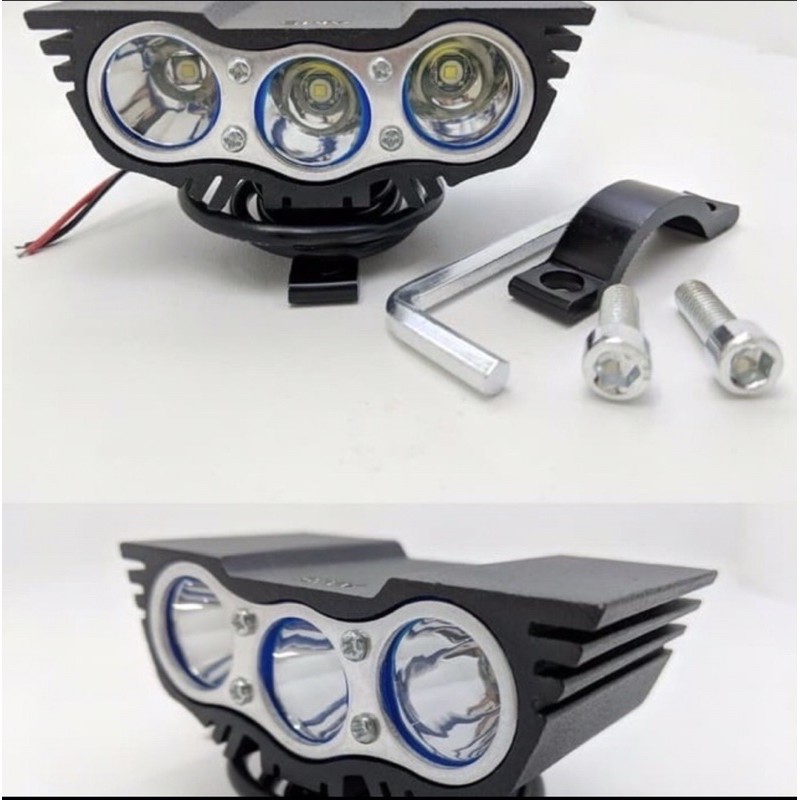 LAMPU TEMBAK OWL MATA 3 mata 2 lampu sorot LED UNIVERSAL ALL MOTOR LAMPU TEMBAK MINI OWL LED TERANG