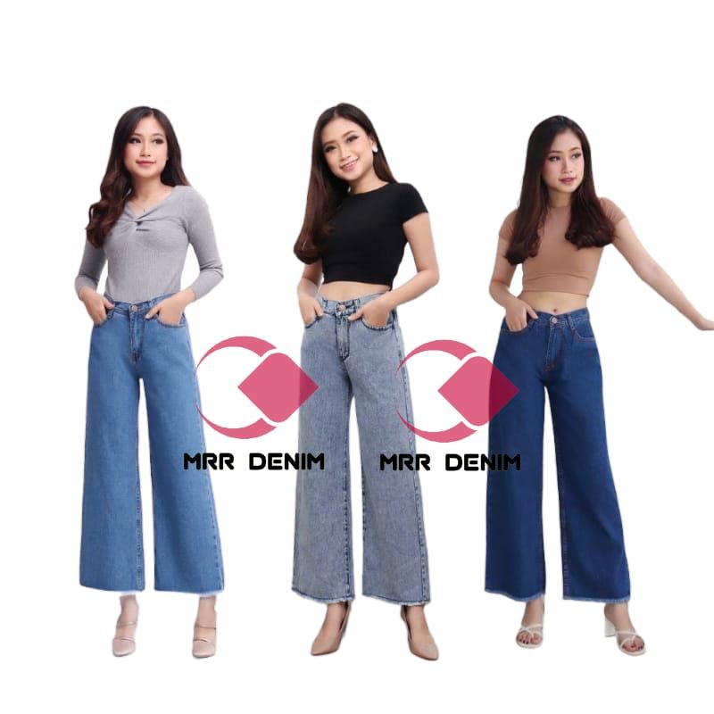 Celana boyfriend jeans kulot jumbo wanita kekinian