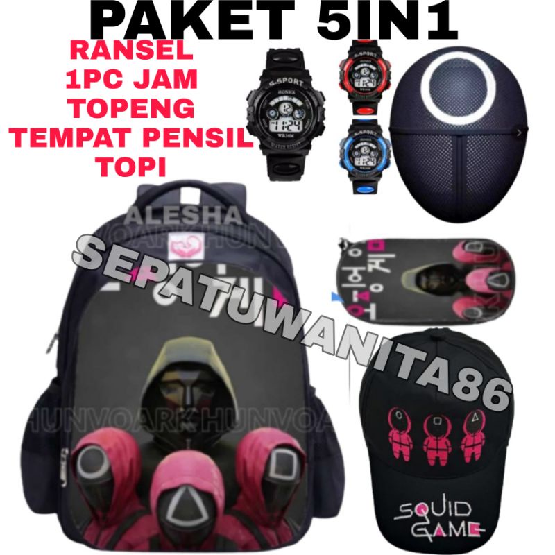 TERMURAH TAS RANSEL ANAK SQUIDGAME / RANSEL ANAK COWO SEKOLAH SQUID GAME / TAS SEKOLAH ANAK / TAS SEKOLAH SD SMP SMA / TAS RANSEL TERBARU 2021 / TAS SEKOLAH ANAK LALI-LALI/ TAS ANAK PRIA / TAS ANAK MURAH / TAS ANAK