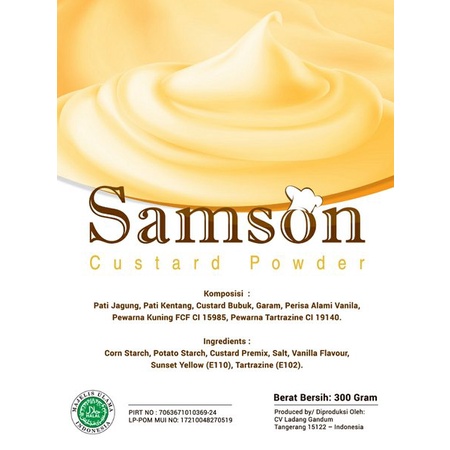 

Tepung Custard Powder Samson 300 Grm