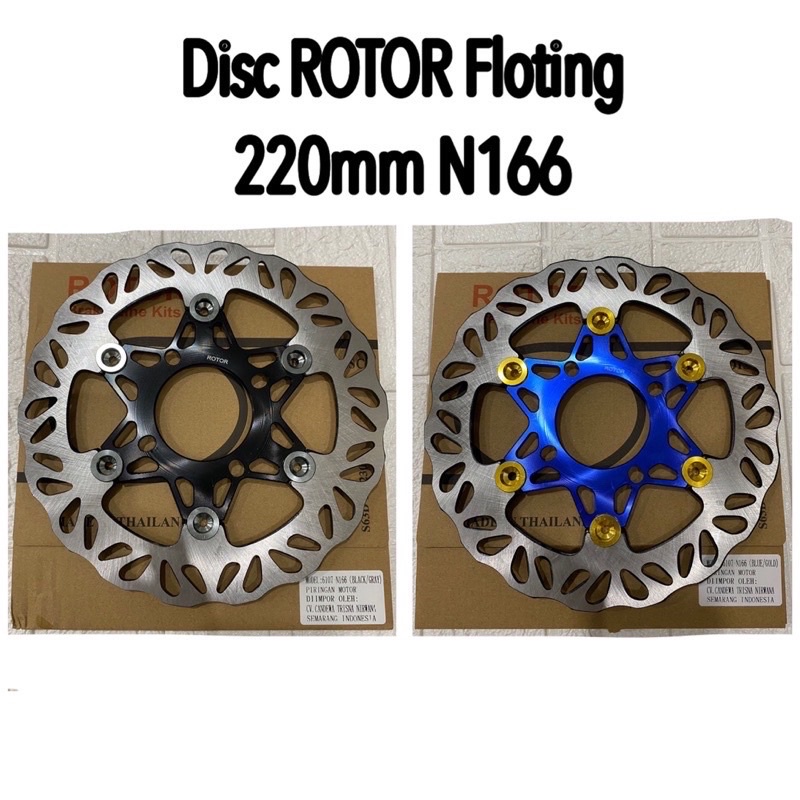 Piringan Cakram Disc Depan ROTOR N166 Floting CNC 220mm Lubang 4 Front Disc Break Mio Beat Vario Jupiter Z MX Nouvo Scoopy Click Vario125 150