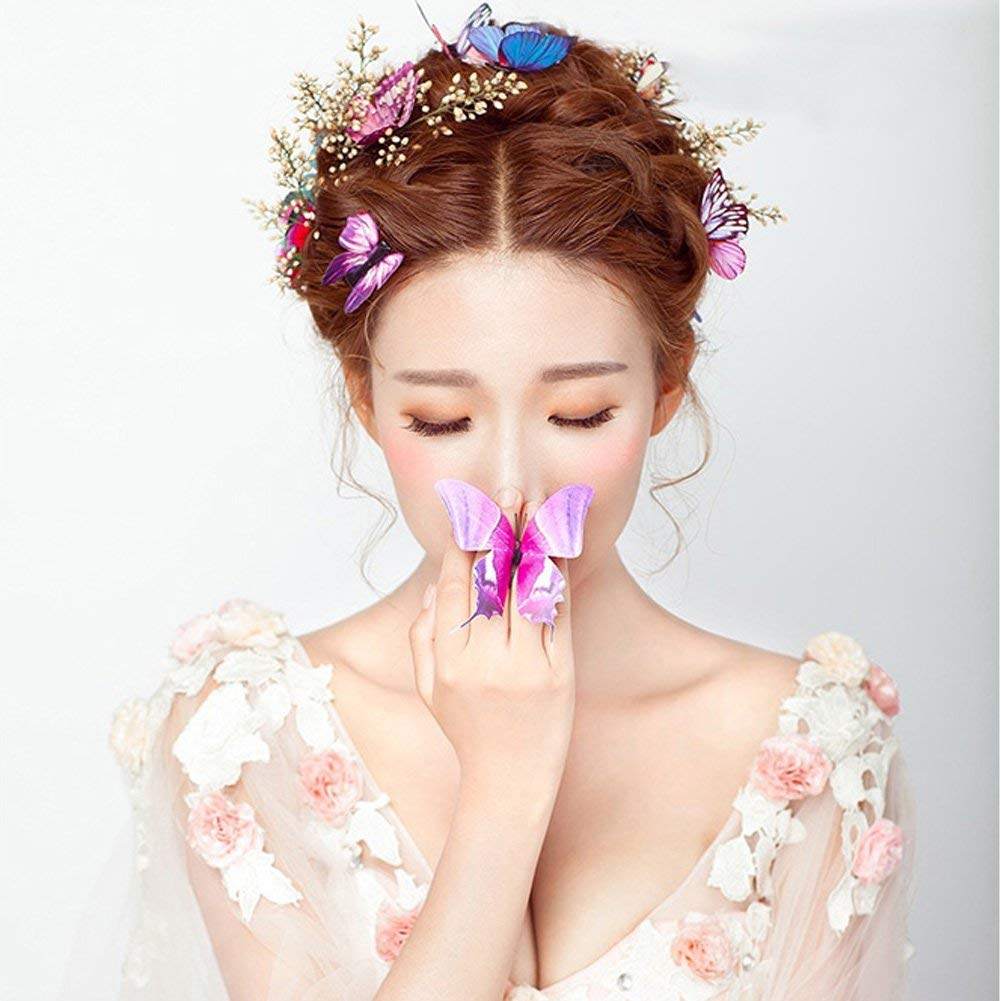 5pcs Holder Ponytail Hair Colorful Aksesoris Rambut Pengantin Hair Claw Jepit Rambut Set Indah Klip Rambut Wanita Hair Pin Butterfly Cewek BB Barrette