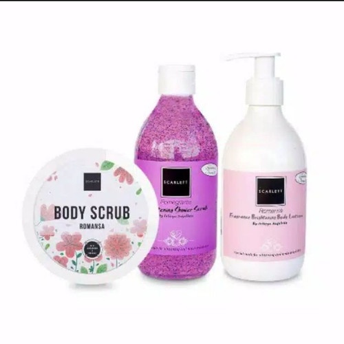 PAKET SCARLETT WHITENING COMBO ISI 3 / SCARLETT BODY LOTION / SCARLETT BODY SHOWER / SCARLETT SCRUB