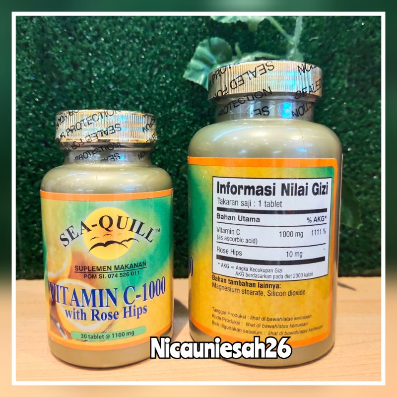 SEA-QUILL VITAMIN C 1000 MG WITH ROSE HIPS - 30 TABLET