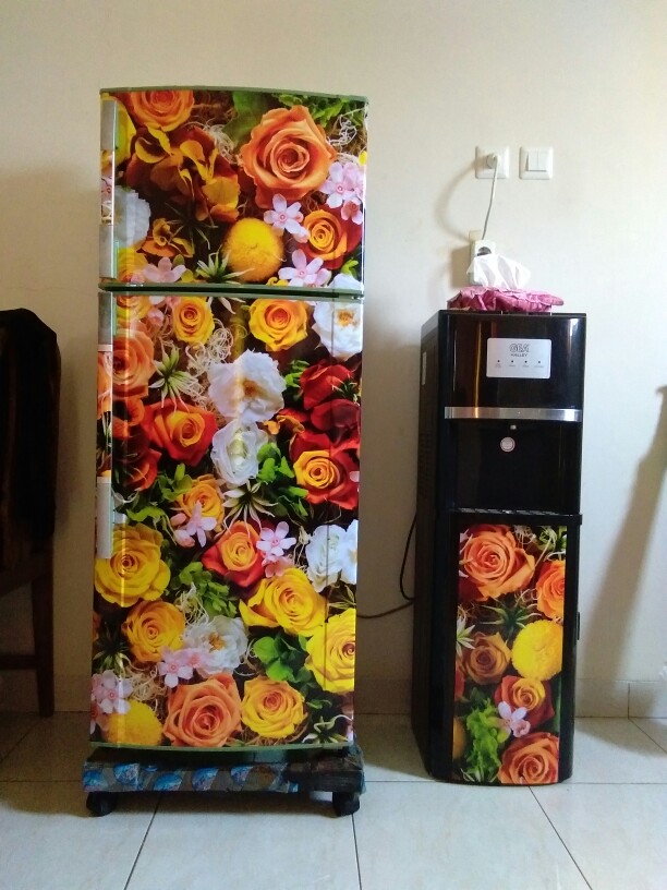 Stiker Kulkas 1 Pintu Dan 2 Pintu Bunga