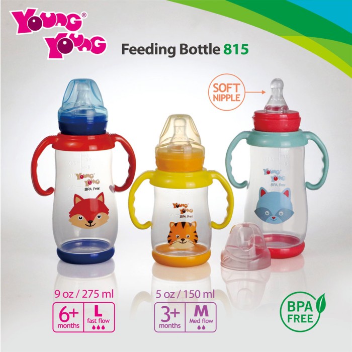 

Premium Botol Dot Susu Bayi + Handle BPA FREE 0-1 Tahun