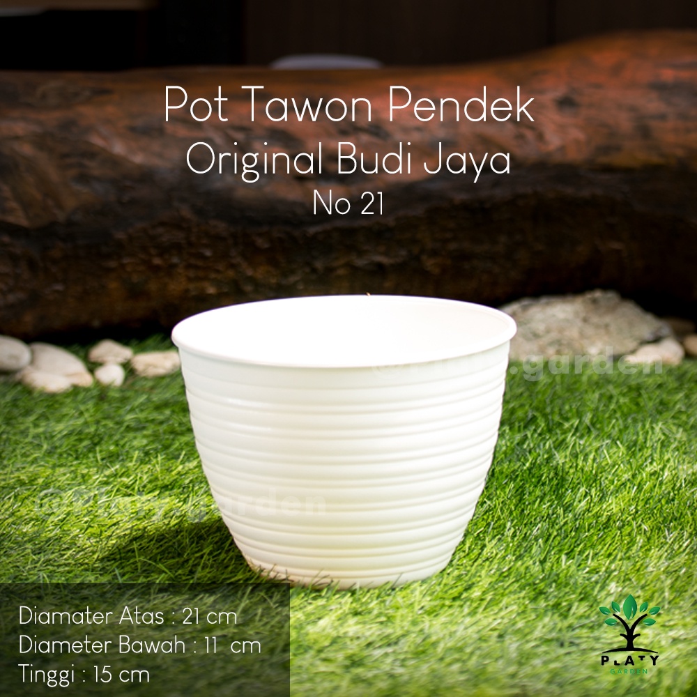 Pot Tawon Original Budi Jaya 21cm,  24cm &amp; 27cm Pendek | Pot Tanaman Hias  Merk Tawon