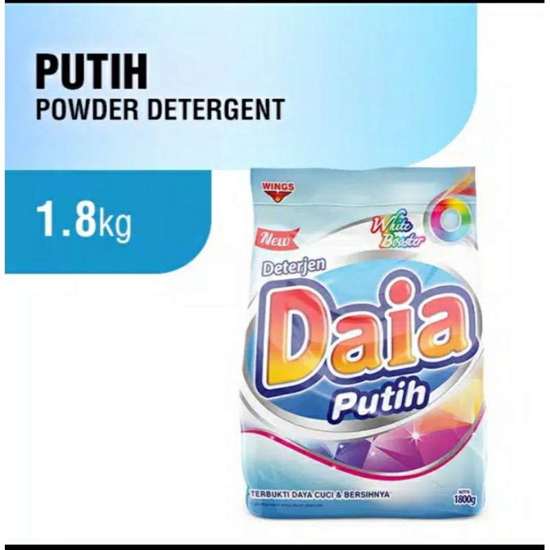 

Daia Putih Deterjen Bubuk 1.8kg Putih