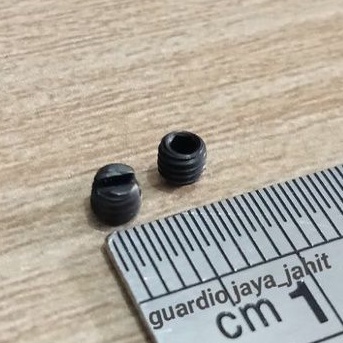 Baut Jarum Mesin Obras Min - Bulat ( kasar Big ) Untuk Obeng Jarum 1,6mm