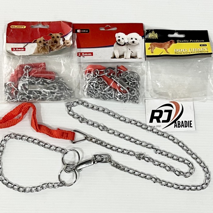 [12PCS] Rantai Anjing Kalep Tali Kalung Pet Dog Chain Holder RRT 2mm 2.5mm 3mm