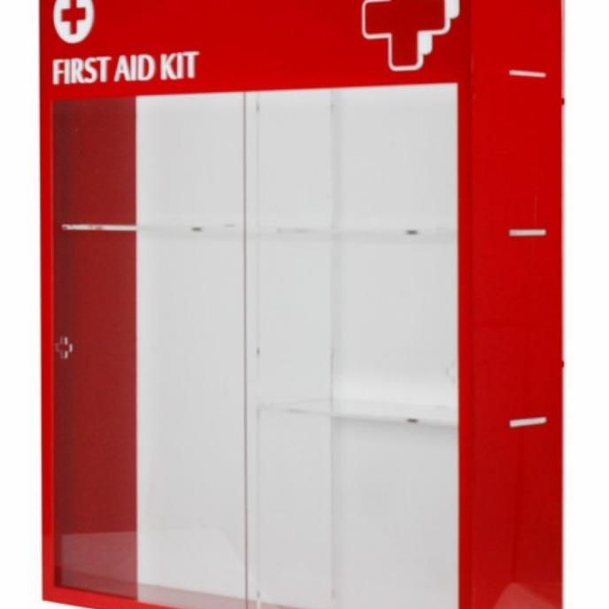 Jual Kotak Obat P3K Acrylic Akrilik Large Tempat Penyimpanan Obat 