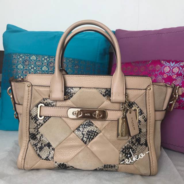 Tas Coach Swagger 27 Patchwork Beechwood PRELOVED SALE