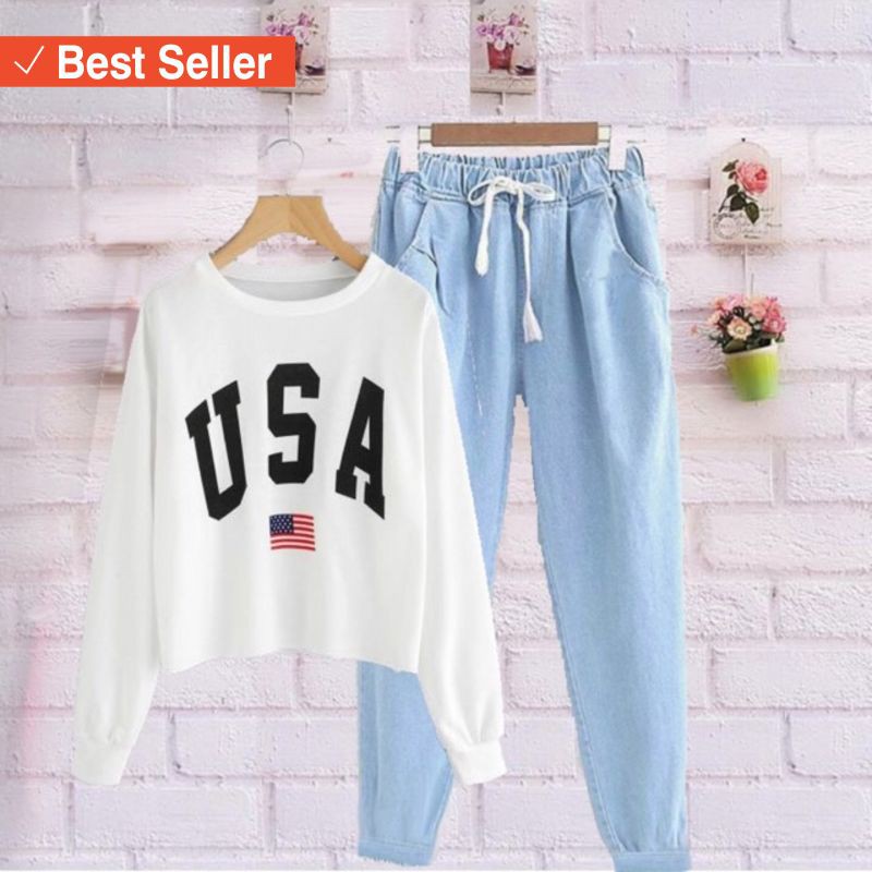 Sepatu Olahraga murah Harga Terjangkau / DAMAI FASHION - baju setelan wanita FLAG USA - konveksi