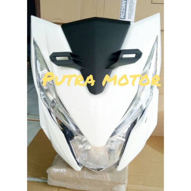 paketan Full set tameng body depan beat new fi esp eco beat street 2016 2017 2018 putih original