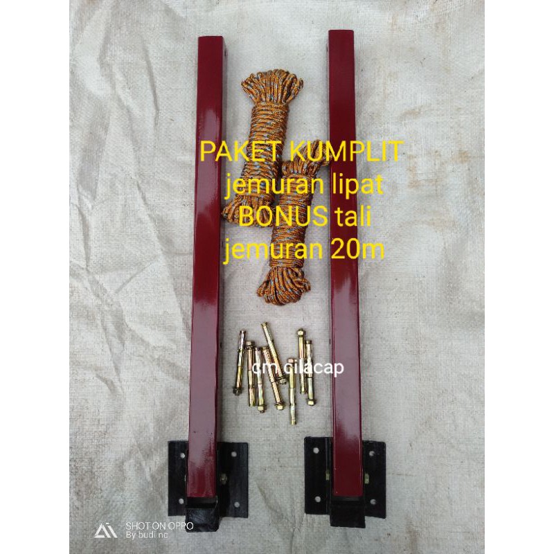 Jemuran baju lipat 2pcs(kumplit).bonus tali jemuran khusus 20meter