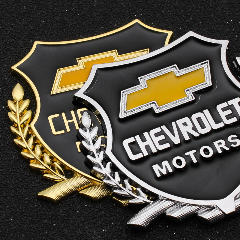 2pcs Stiker Emblem Metal Untuk Kaca Jendela Mobil Chevrolet